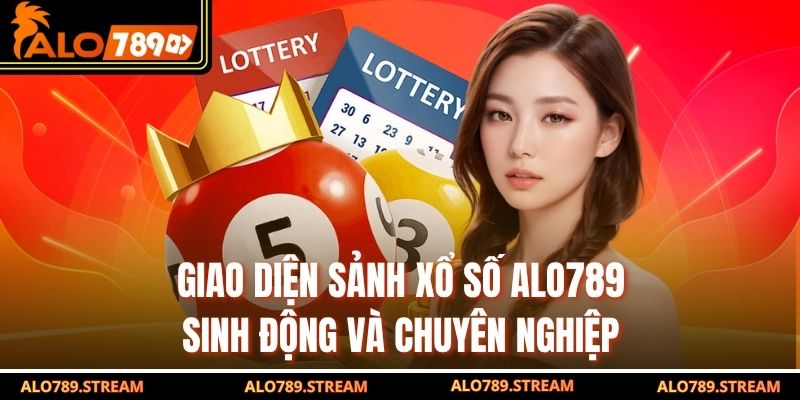 Giao diện sảnh xổ số ALO789 sinh động và chuyên nghiệp